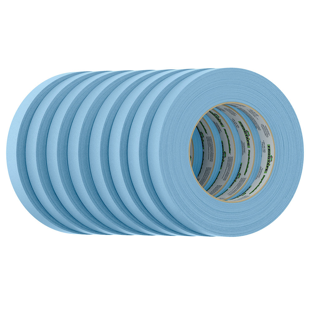 FrogTape CP 250 Medium-High Adhesion Masking Tape - 18MM x 55M x 12-Pack - Light Blue - Rated f/250F [105770]