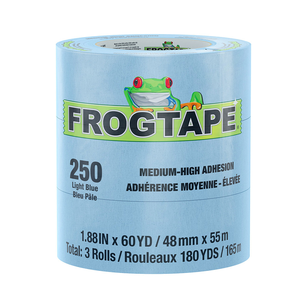 FrogTape CP 250 Medium-High Adhesion Masking Tape - 48MM x 55M x 6-Pack - Light Blue - Rated f/250F [105329]