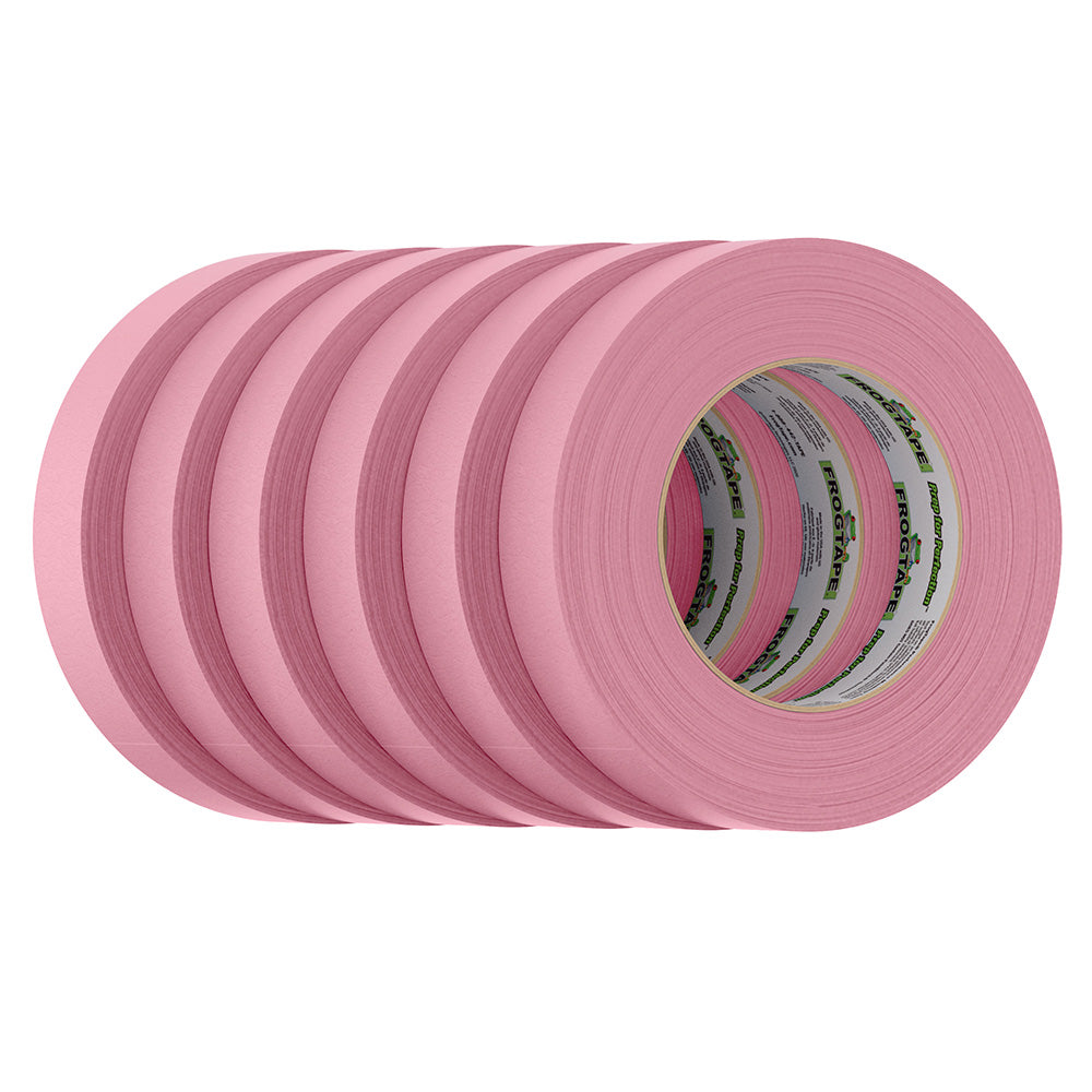 FrogTape CP 325 Medium-High Adhesion Masking Tape - 24MM x 55M x 12-Pack - Pink - Rated f/325F [105333]