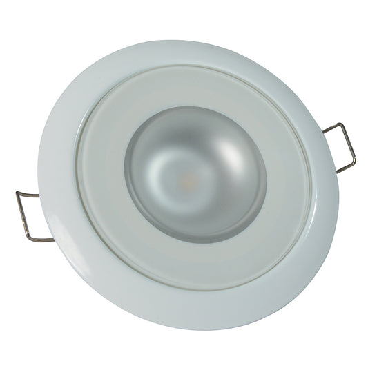 Lumitec Mirage - Flush Mount Down Light - Glass Finish/White Bezel - White Non-Dimming [113123]