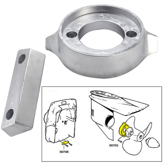 Tecnoseal Anode Kit w/Hardware - Volvo 290 - Aluminum [20705AL]