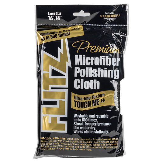 Flitz Microfiber Polishing Cloth - 16" x 16" - Single Bag [MC200]