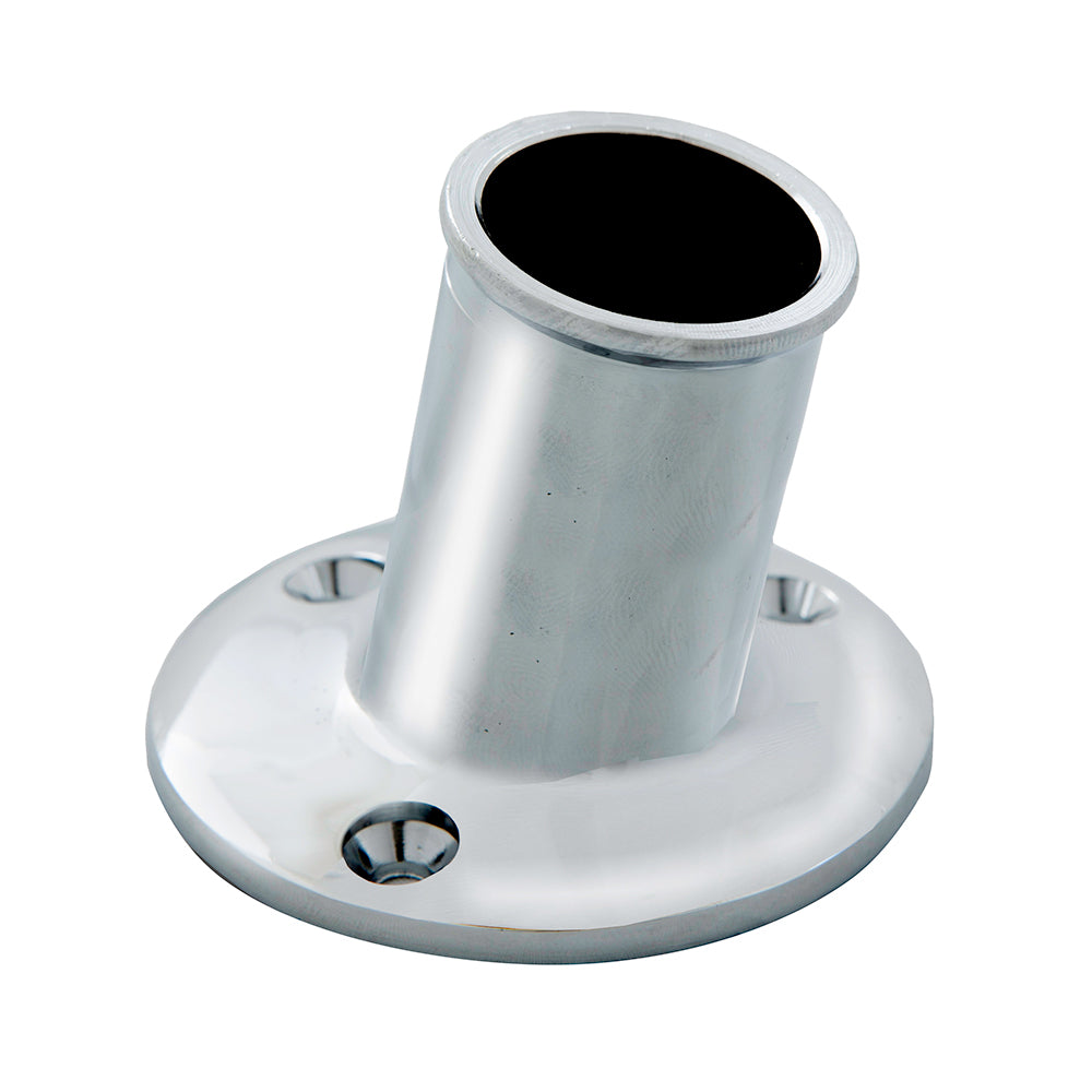 Whitecap Top-Mounted Flag Pole Socket CP/Brass - 1" ID [S-5002]