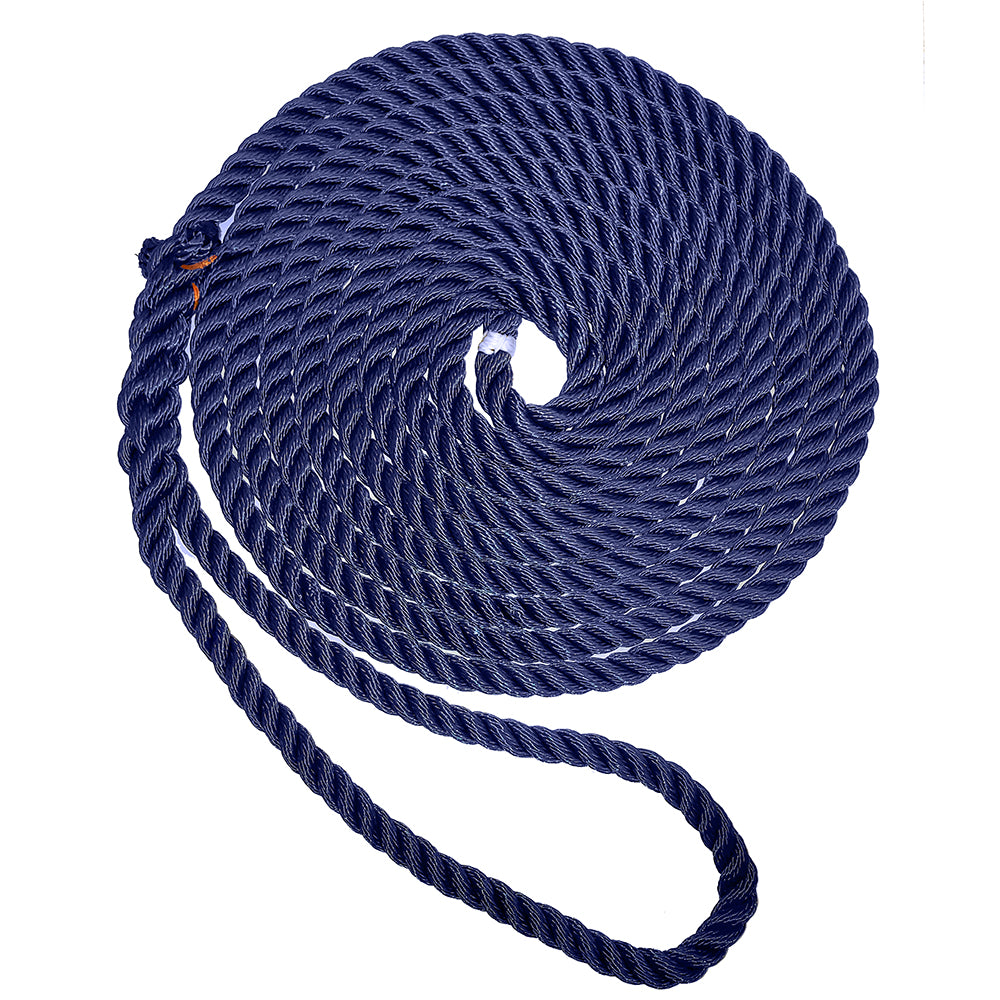 New England Ropes 5/8" Premium 3-Strand Dock Line - Navy Blue - 15 [C6053-20-00015]