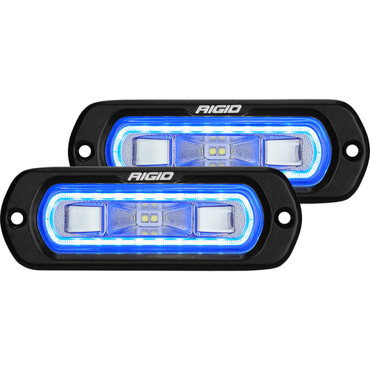 RIGID Industries SR-L Series Flush Mount Spreader Light - Black Housing - Blue Halo [53221]