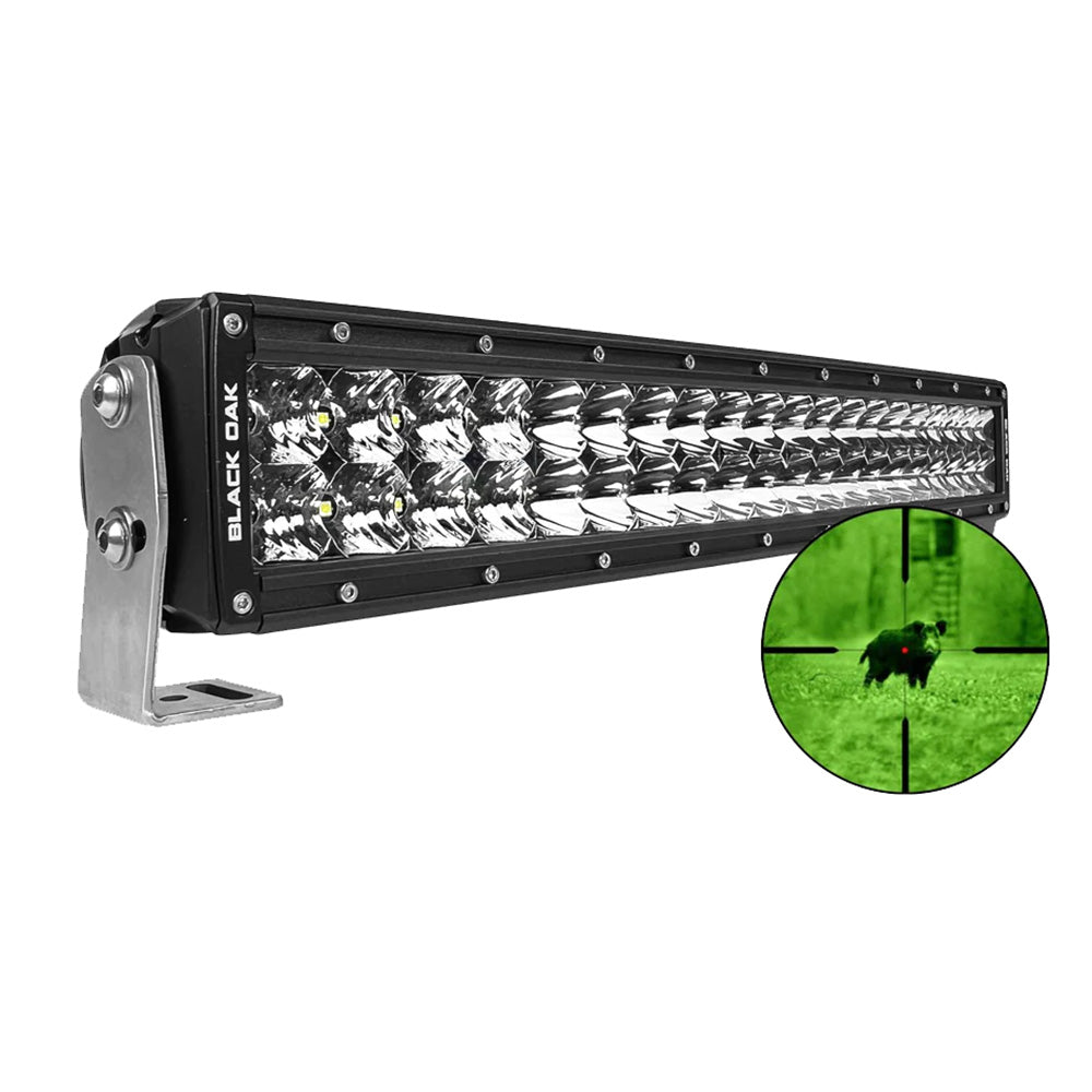 Black Oak Pro Series 3.0 Double Row Combo Infrared 20" 850nm LED Light Bar - Black Housing [20IR-850]