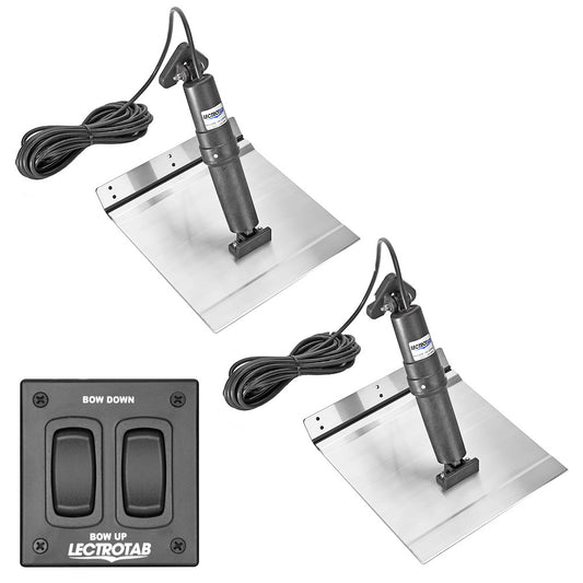 Lectrotab XKA Aluminum Alloy Trim Tab Kit w/Rocker Switch - 12 x 18 [XKAF12X18A]