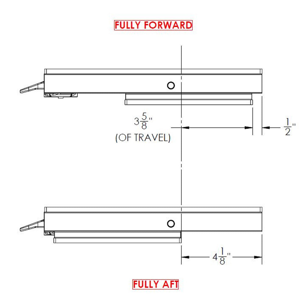 TACO 11-1/8" x 36" Manual Seat Slide [M20-3611]